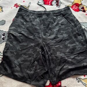 Lululemon Athletica Black Camo Athletic Shorts